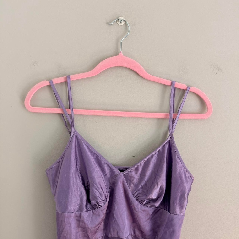 Y2K PURPLE EXPRESS DESIGN STUDIO SILK TANK TOP - Picture 3 of 6